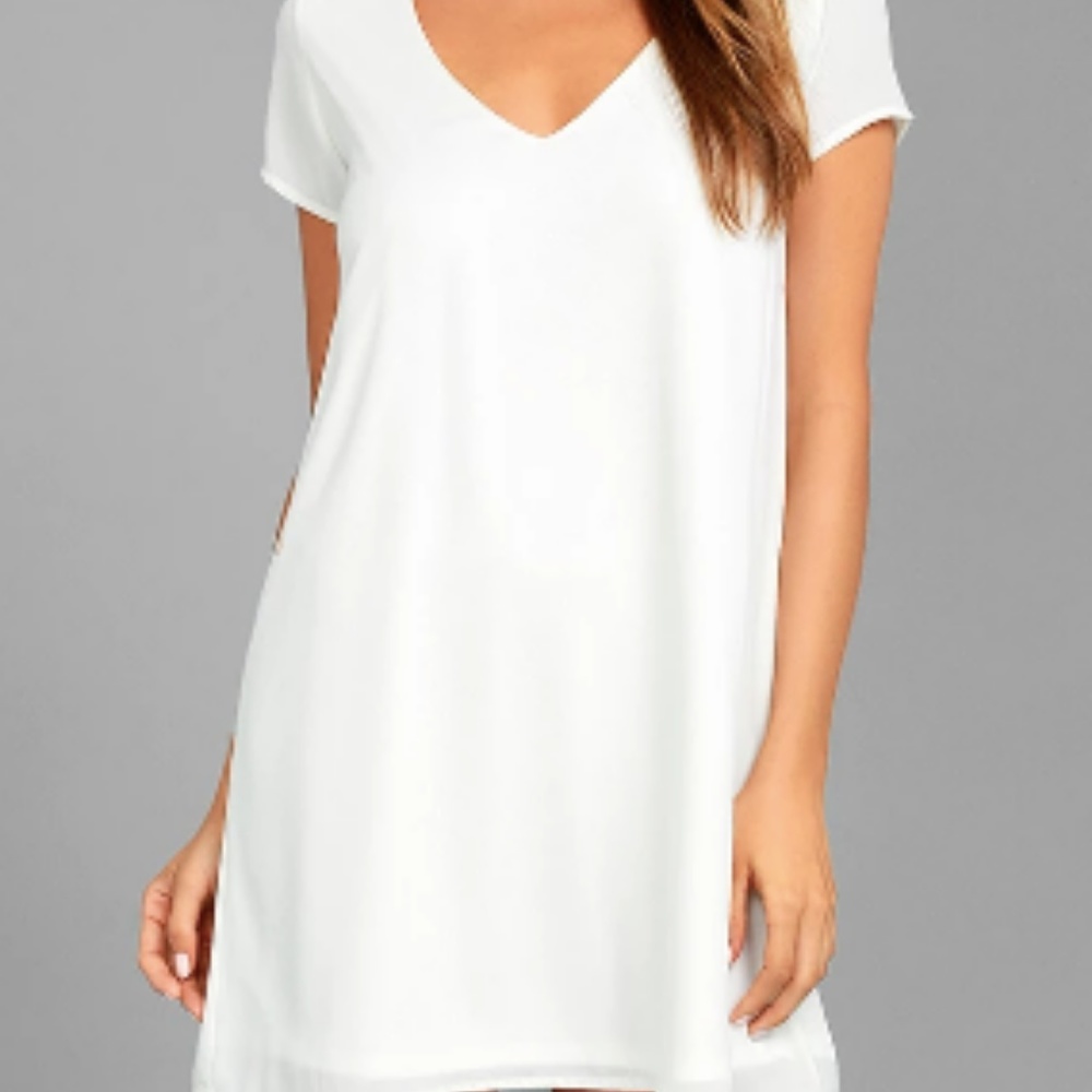 FREESTYLE WHITE SHIFT DRESS